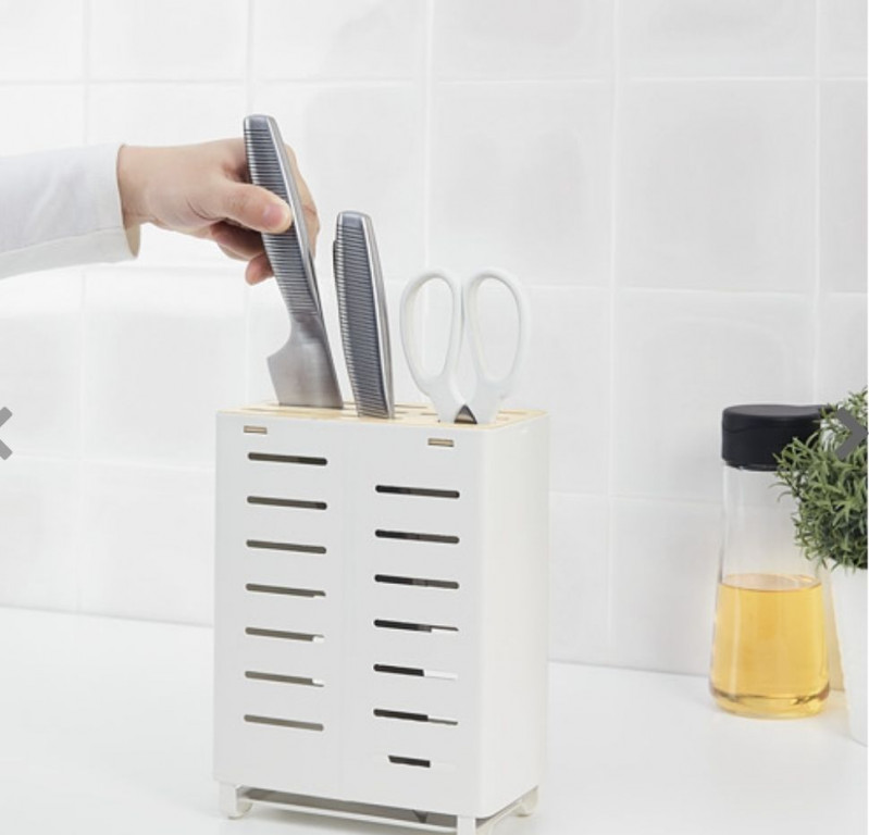 держатель для ножей Икеа, Австег, 23 см, бамбук, металл — 4