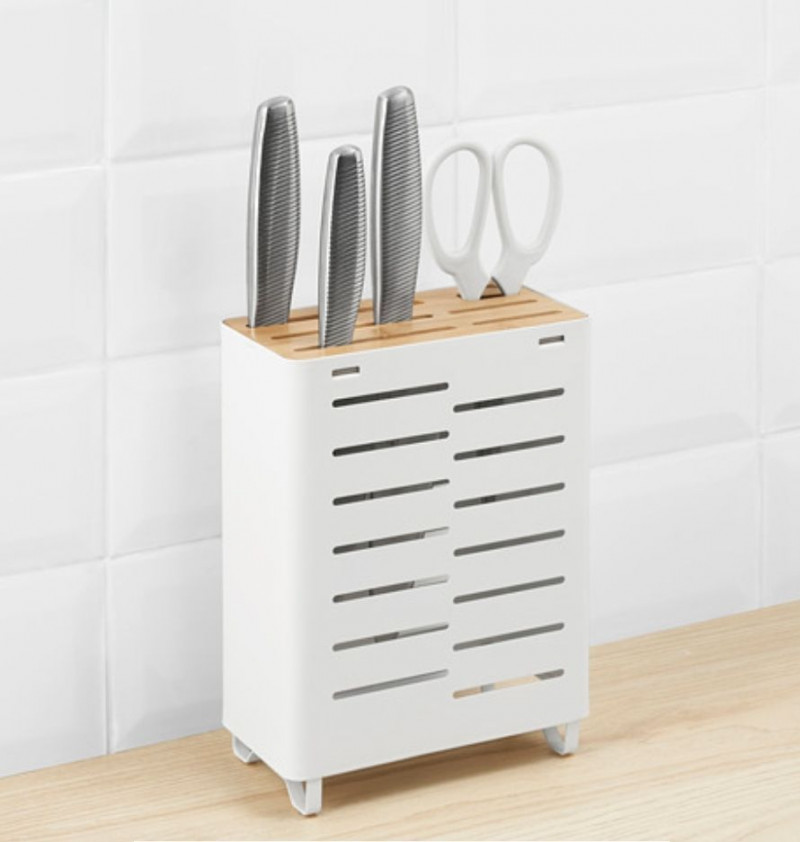 держатель для ножей Икеа, Австег, 23 см, бамбук, металл — 5