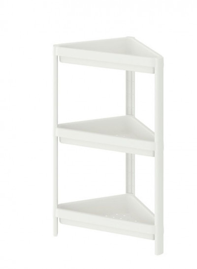 этажерка Икеа, Vesken, угловая, для ванной комнаты, 33х33х71 см