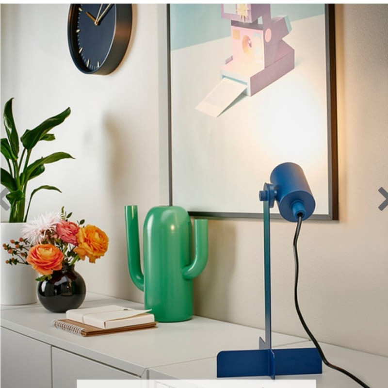 Лампа настольная Икеа, Флотилж, синяя, GU10 — 3