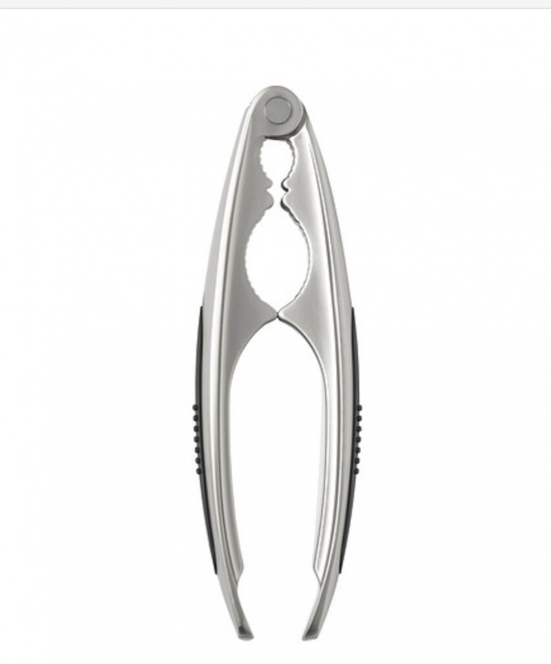 Щипцы для орехов Икеа, Остапа, никелированные, с резиновыми накладками, 16 см. — 1