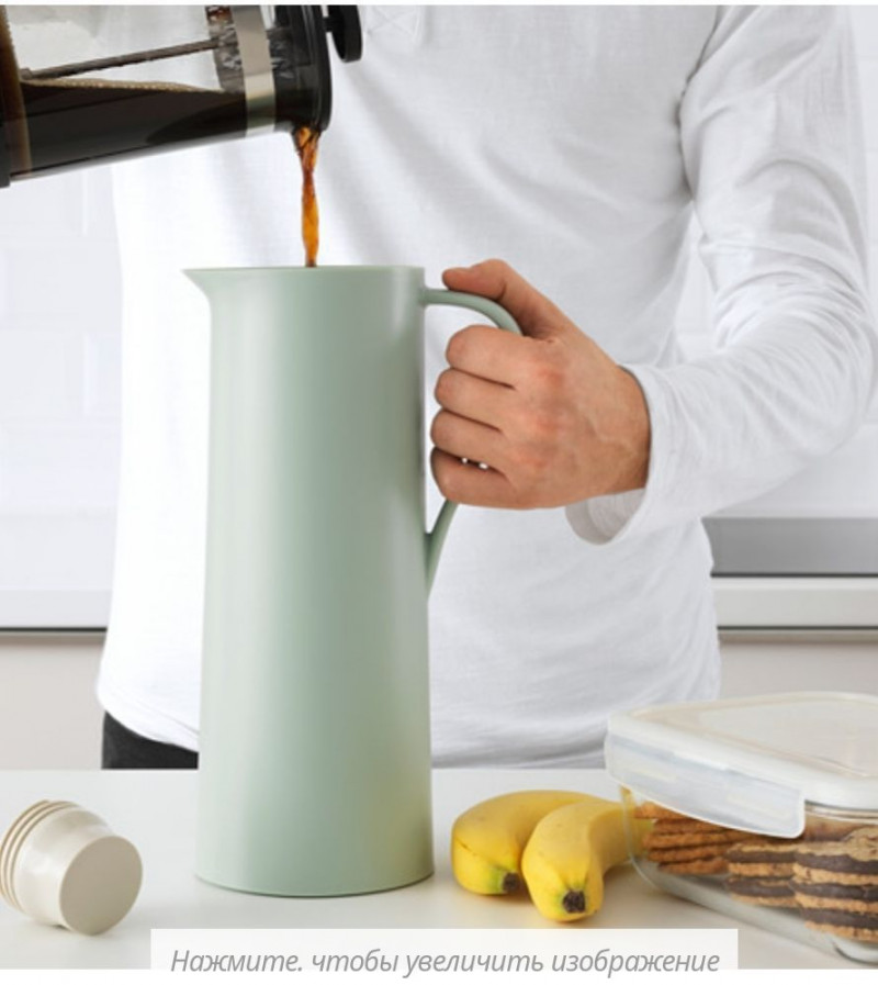 Термос Икеа, Behovd, 1 , литр, 30 см, со стекланной колбой — 2