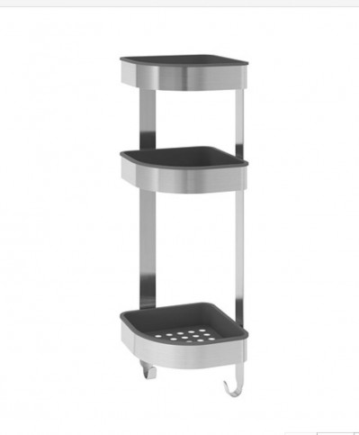 полка для ванной комнаты угловая Икеа, Brogrund 19x58 см, нержавеющая сталь.