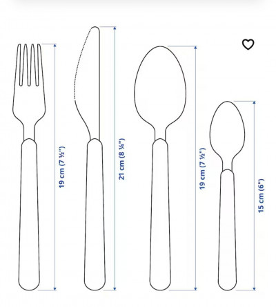 Набор столовых приборов Икеа, Uphold, 16 шт