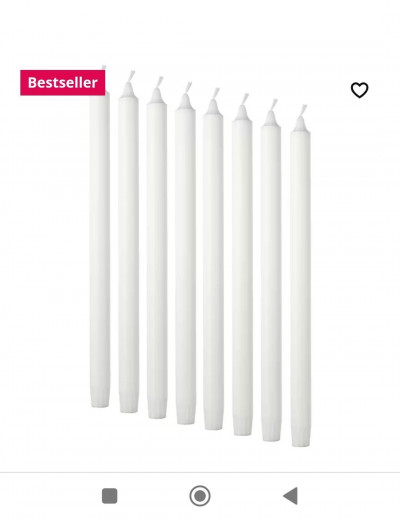 набор свечей ИКЕА, Jubla 35 см 8 шт