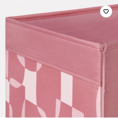 Органайзер, коробка для хранения Икеа, Дрона, розовая, 33х38х33