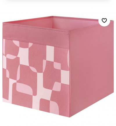 Органайзер, коробка для хранения Икеа, Дрона, розовая, 33х38х33