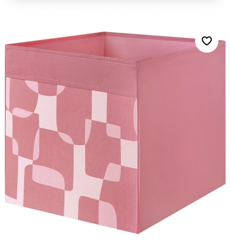 Органайзер, коробка для хранения Икеа, Дрона, розовая, 33х38х33 — 1
