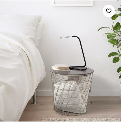 лампа настольная ИКЕА, Harte, светодиодная черная, 32 см с USB разьемом