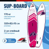 надувная двухслойная доска SUP F2 AXXIS pink 10.5 2024 с веслом, сумкой, насосом, миниатюра — 0