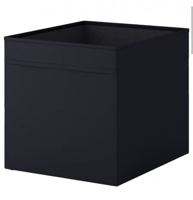 Органайзер, коробка для хранения Икеа, Дрона,чёрная однотонная 33х38х33