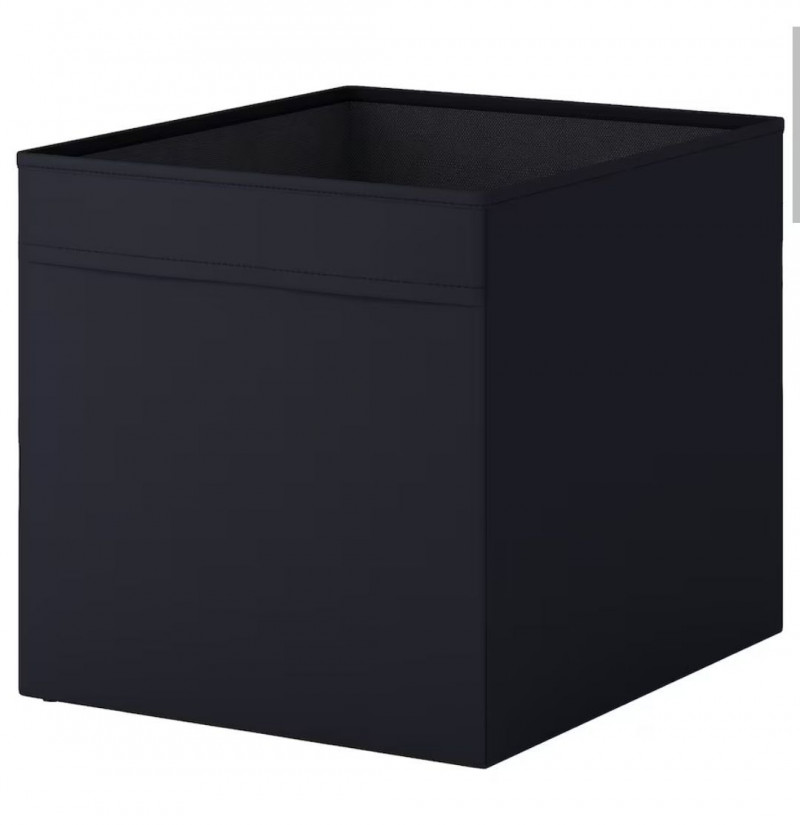 Органайзер, коробка для хранения Икеа, Дрона,чёрная однотонная 33х38х33 — 2