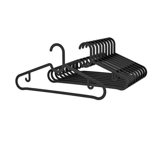 плечики для одежды Ikea Spruttig 10 штук, черные — 2