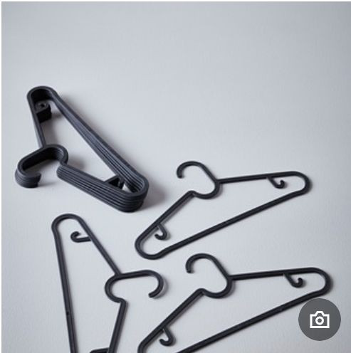 плечики для одежды Ikea Spruttig 10 штук, черные — 5