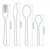 набор столовых Ikea,Fornuft 24 предмета,серебристый, миниатюра — 5