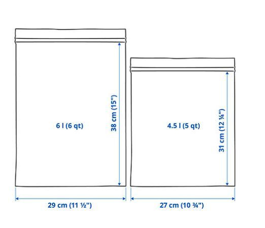пакеты для заморозки Ikea Istad 6/4,6 л ,зеленые ,желтые — 6