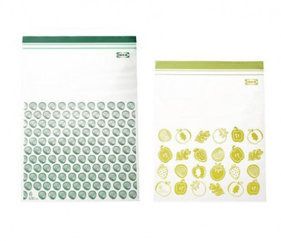 пакеты для заморозки Ikea Istad 6/4,6 л ,зеленые ,желтые