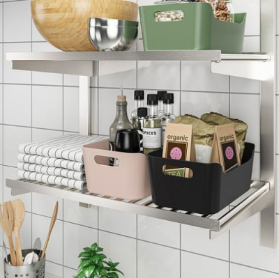 коробка для хранения Ikea, UPPDATERA 24x17 см черная