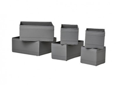 органайзер, коробка для хранения Ikea,Skubb 6 щтук темно-серая