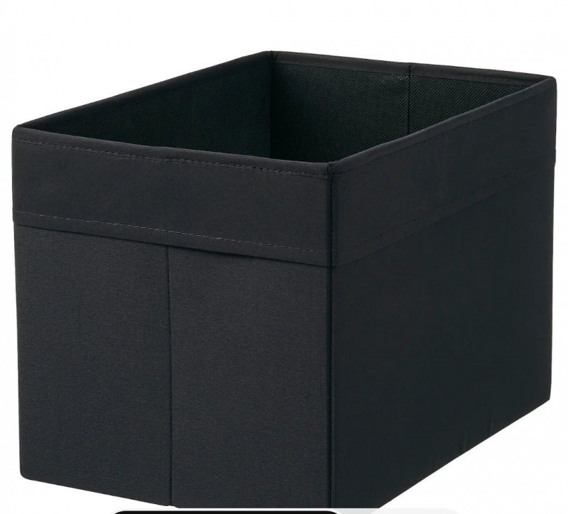 органайзер, коробка для хранения Ikea Drona 25x35x25 см чёрная, однотонная — 1