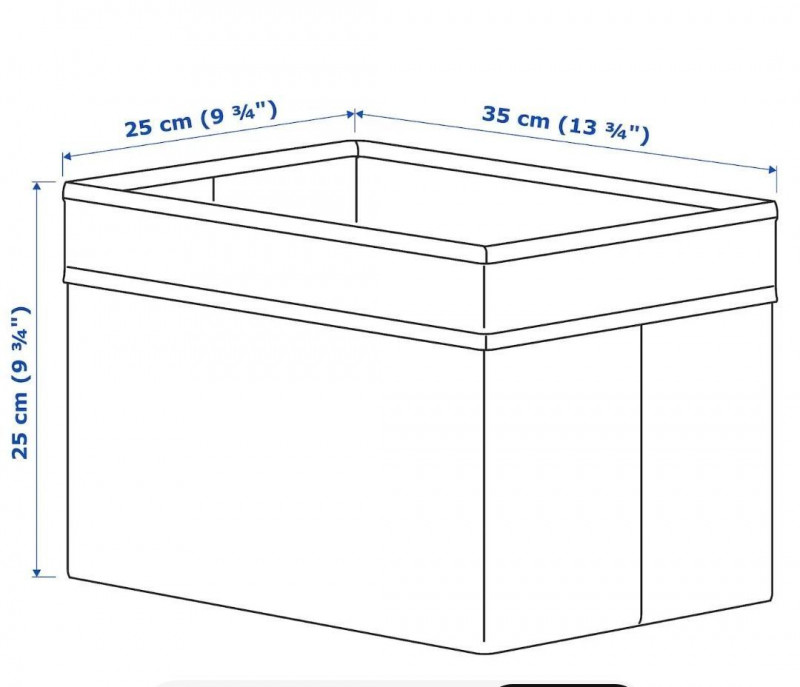 органайзер, коробка для хранения Ikea Drona 25x35x25 см чёрная, однотонная — 6