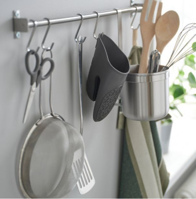 Рукавица силиконовая-прихватка Икеа темно серая