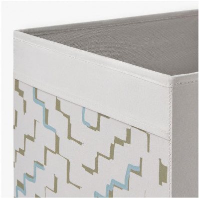 Органайзер, коробка для хранения Икеа, Дрона, бежевая с узором