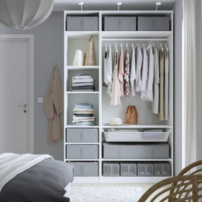 органайзер для вещей, коробка для хранения Ikea,Skubb 43x53x19, темно-серая