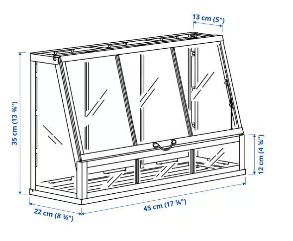 Мини теплица 45 см Икеа Akerbar — 6