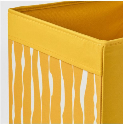 Органайзер, коробка для хранения Икеа, Дрона, темно-желтая с узором из Европы