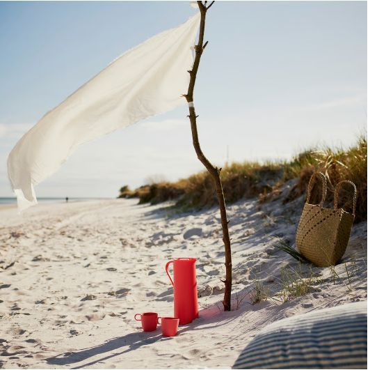 Термос Икеа, Behovd, 1 , литр, 30 см, со стеклянной колбой бежевый — 2